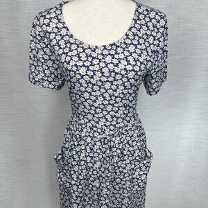 Vintage 90s All That Jazz floral midi dress